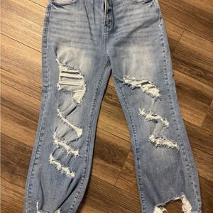 Casual Distressed Light Blue Boyfriend Jeans Blakely brand